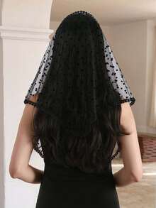 1pc Fashionable Polka Dot Versatile Triangular Scarf For Women, Breathable Decorative Shawl, Elegant For Spring/Summer/Autumn - Multicolor - View 3