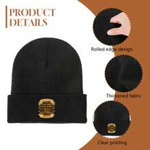 67 Six Seven Mystery Knitted Hat - 67 Number Design Unisex Winter Style, Elastic And Warm, Suitable For All Seasons, Hip-Hop Style With Iconic 67 Logo, Casual And Christmas Gift Accessory - 黑色1 - 查看 5