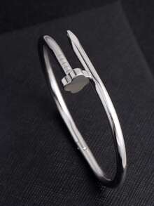 3pcs Zirconia Stainless Steel Women's Fashion Bracelet Set, 18K Gold Plated Stainless Steel Lucky Four-Leaf Clover Bracelet For Women, Suitable For Daily Wear, Gift For Girlfriend, Wife, Lover, Daughter, Female Friends - Silver - View 14