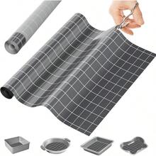 XGITtes para ornear de Silicona de o Alimenticio 30x160 - Esterilla Reutilizable para orno y Amasar con Diseño de Rejilla Reente a -40°C~230°C Lie de BPA Cortable Gris - Gris - Ver 1