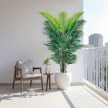 1Pack Artificial Palm Tree 6FT - Fake Tree With Black Pot Paradise Palm Tree Faux Tropical Areca Floor Plant In Pot Artificial Silk Plant For Home Office Living Room Halloween Christmas Decor Indoor Outdoor Yard 2026 - 6ft palm tree with black pot - 查看 4