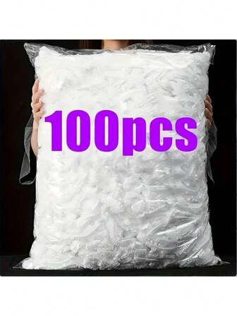 100/200 piezas Bolsas de plástico reutilizables para envolver alimentos, accesorios de cocina para preservar frutas (Nota: El color del empaque puede diferir de la versión anterior debido a la actualización del producto, pero la nueva versión es talla grande duradera)