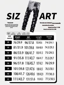 男士时尚休闲户外牛仔裤，黑色，适合秋冬季节（随机雪花洗涤），Emo 风格