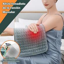 Compresa Caliente Electrica Almohadilla Térmica con Dolores Musculares de Rodilla Espalda Piernas Hombros y Más Manta Electrica  Suave con 4 Ajustes Temporizador y 9 Ajustes Temperatura Navidad Rosa - Rosa - Ver 4