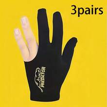 2 st/3 st snooker-/biljardköhandskar, trefingersdesign, lämpliga för vänster eller höger hand