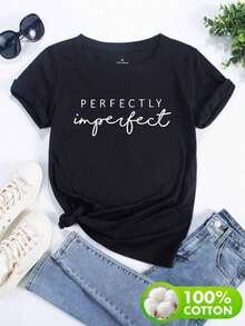 Plus Size T-Shirts - Black - View 1