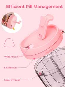 7-Compartment Portable Pill Organizer Box, Vitamin Storage Container With Anti-Mix Design, Large Opening For Easy Access