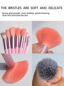 34/33/20/13-Pink Makeup Brush Set,Makeup Tool Set: Includes 13 Pink Makeup Brushes, Powder Puffs, And Makeup Sponge. Everyday Makeup Set, Travel Makeup Set, Brushes, Sponges, Headbands, And Toiletry Bag - An Essential Beauty Set." - Pink - View 11