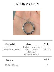 Openable Round Glass Photo Frame Necklace | Durable Design | Personalized Memory Display Accessory, Suitable For Family, Couples, Memorial - Multicolor - View 14