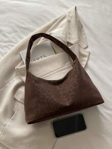 Fashionable Leopard Print Crescent Elegant Women's Shoulder Bag, Perfect For Shopping, Wallet Carrying, Young Ladies, College Students, Newlyweds, And Working Women. This Handbag Is Suitable For Office, University, Work, Business, Commuting, Outdoor Activities, Travel And Excursions. - Chocolate Brown - View 6