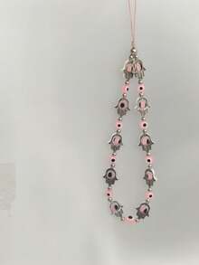 1 件合金蓝色邪眼串珠手机挂绳，适合作为送给同事的礼物 - 藍色 - 查看 9