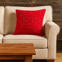 Cushion Cover With Cotton Ribbons, Macrame, Boho Chic, Rustic, Trance, Modern, 45cm X 45cm - 紅色 - 查看 7
