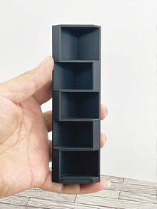 1:12 Doll House Corner Cabinet, DIY Mini Furniture Accessories, Non-Wooden, Plastic Simulated Cabinet, Corner Bookshelf, Small Ornament Display Cabinet, Miniature Scene Decor, Dollhouse Accessory - Perfect For Decorating Your Mini House - Multicolor - View 9