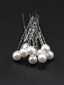 20pcs Elegant Pearl Hair Clips, Versatile Sweet Style For Girls, Suitable For Party, Wedding Hairstyles - Multicolor - View 3