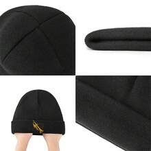 1 Music Theme Beanie - Gold Trumpet Design, Soft Stretch Knit, Unisex Winter Style, Perfect For Casual Wear, Coffee Gifts, And Music Enthusiasts, Coffee Gift, Elegant Style, Medium Stretch Fabric - Pink - View 9