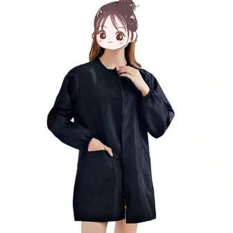 Arbeitskleidung für Tierpfleger, Lange Reißverschluss-Overalls für Tierschule/-krankenhaus, Katzen-Pflegekraft-Uniform, Anti-Haar Schürze