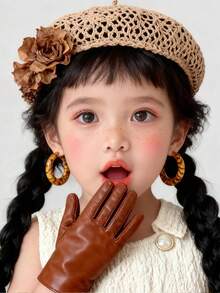 2PCS Braid Ponytail Extensions With Rubber Band Straight Wrap Around Braid Hair Ponytail Natural Synthetic Hair Piece For KIDS - Multicolor - View 6