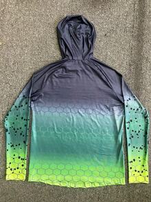Moletom com capuz para pesca, camisa náutica, máscara facial com gola, camisa de manga comprida masculina para caça no verão, camisa de pesca de alto desempenho, roupa de praia, roupa de escalada, roupa de pesca - Menta verde - Ver 5