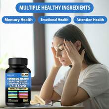 Cortisol Health Capsules - With L-Theanine, Ashwagandha, Magnesium Blend - Support Emotional & Brain Health, 120 Capsules - 1瓶 - 查看 7