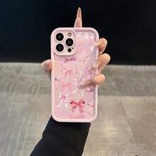 1pc Funda de Teléfono Moderna y Elegante, Funda de Teléfono Mate Suave con Lazo Rosa para Chicas, Compatible con iPhone 17 16 15 14 13 12 11 Pro Max AIR 14 15 16 Plus XS XR X 8 7 SE 2020, Funda Protectora de Diseñador para Mujeres - 1 pieza - Ver 6