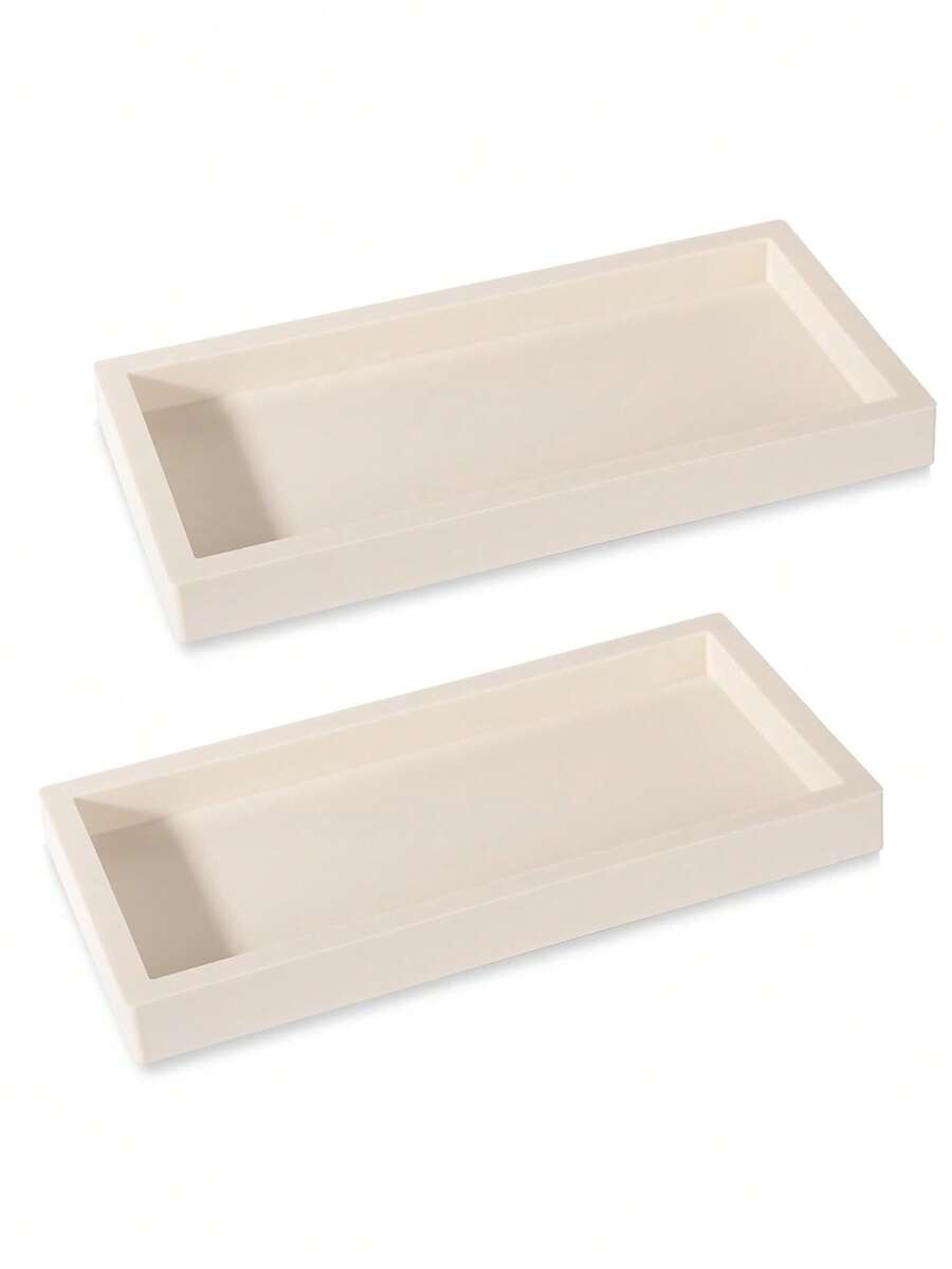 Countertop And Dressing Table Tray - Small 7.8-Inch Silicone Tray For Cosmetics, Soap Bottles, Bathroom Trays, Kitchen Sink Trays, Sink Organizers, Kitchen Sink Racks, Soap Dishes, And Sponge Holder Mats.