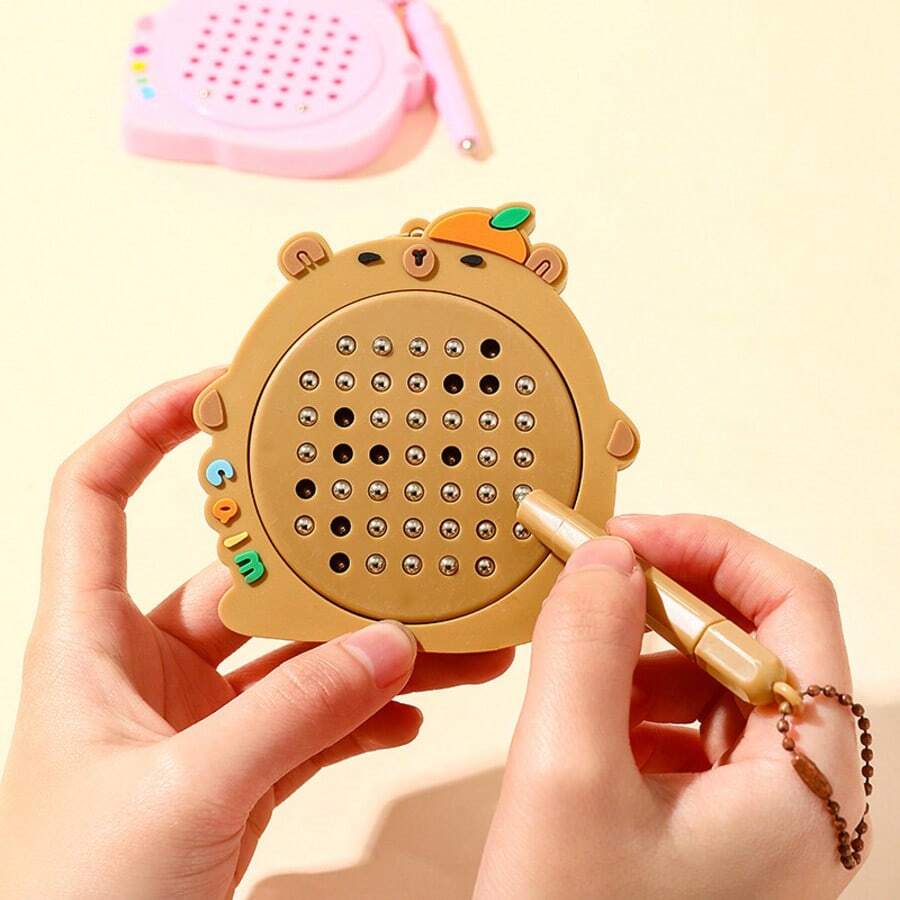 Capybara Magnetic Steel Ball Fidget Toy, Stress Relief Keychain, Couple Pendant, Bag Charm For Party Gift - Multicolor - View 1