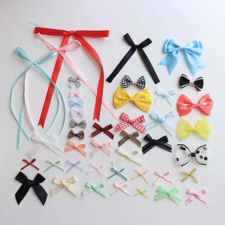 Valentine's Day Party Bow Decor Tags, Valentine's Day Bow Ribbons, Gift Box Decor, Gift Wrapping Decor, Flower Decor, Wedding Decor, Suitable For Holidays, Parties, Valentine's Day, Weddings - Multicolor - View 1