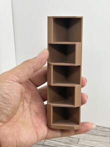 1:12 Doll House Corner Cabinet, DIY Mini Furniture Accessories, Non-Wooden, Plastic Simulated Cabinet, Corner Bookshelf, Small Ornament Display Cabinet, Miniature Scene Decor, Dollhouse Accessory - Perfect For Decorating Your Mini House - Multicolor - View 10