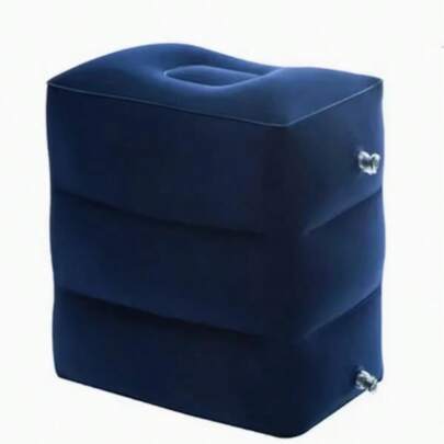 1peça Inflatable Footstool - Ajustável Portátil Ergonômico Suporte para Pés para Carro, Avião, Trem de Alta Velocidade - Banqueta Dobrável para Confort e Suporte à Postura, Suporte para Pés Inflável