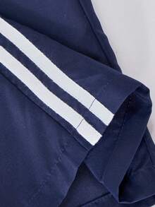 女童时尚休闲新款两件套，蝴蝶结印花，吊带上衣搭配侧条纹裤，适合夏季户外活动、日常聚会、旅行等。 - 寶藍色 - 查看 8