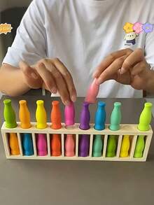 21 قطعة/مجموعة - مجموعة لعبة تطابق الزجاجات الملونة، تحدي ممتع لتخمين الزجاجات، هدية مثالية لعيد الحب، رأس السنة، الحفلات أو أعياد الميلاد، تتضمن زجاجات وصناديق ملونة، يمكن اللعب بها مع العائلة والأصدقاء والمجموعات خلال العطلات والحفلات والرحلات لإضافة المرح إلى وقت الترفيه الخاص بك. - متعدد الألوان - مشاهدة 2