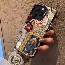 Estuche con degradado colorido de Dolly Parton. Estuche para teléfono compatible con 17 Pro Max, 17 Air, 16 Pro Max, 15 Pro Max, 14 Pro, 13 Pro, 12 y 11. Estuche personalizado para hombres y mujeres. Excelentes regalos para novias, novios y familiares en Navidad y Halloween. - Negro - Ver 3