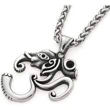 Gungneer Ohm  - Collar de elefante hindú Dios de la fortuna cadena de quilla de acero inoxidable Om joyería regalo hombres mujeres - 28 pulgadas - Ver 2