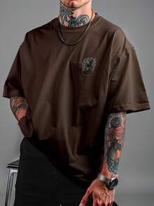 Rei Quebrada Oversized Streetwear Unisex T-Shirt Ref4362 - Rỉ Nâu - Xem 2