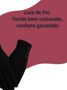 Stylish Soft Touch Unisex Thermal Cold Weather Gloves - hitam - View 2