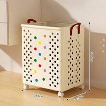 1个可折叠脏衣篮，多层家用洗衣篮，浴室脏衣收纳篮，适合家居整理，情人节礼物 - 彩色 - 查看 7