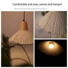 1pc Cement Crafted Pendant Light - Minimalist Bedroom Bedside Pendant Light - Designer Restaurant Bar Cafe Pendant Light, Nordic Art Style - one-size - View 8