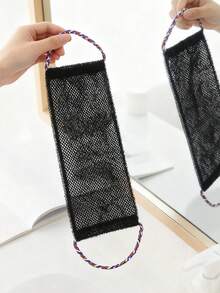 网状去角质背部长网浴巾套装，浴巾网，皂袋，双面设计，可温和/粗糙去角质，有效身体磨砂，背部磨砂巾，淋浴专用，优质网状材质，便捷绑带设计，身体海绵，令肌肤光滑，适合日常使用，适用于居家、旅行、校园、男女皆宜，节日礼物、新年礼物、小型聚会礼物交换