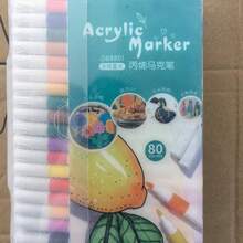 80/60/48/36/24/12 Colors Acrylic Paint Markers, DIY Art Graffiti Pens, Colored Marker Set, Opaque Waterproof Large Capacity Colored Pens, Perfect Gift For Halloween, Christmas, Back To School