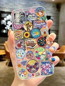 1 pieza Funda de teléfono a prueba de golpes y antihuellas con patrón de collage de comida linda, compatible con Galaxy/ 17/17 Pro/17 Pro Max, 16/16 Pro/16 Plus, 15/15 Pro Max/15 Pro, 11/12/13/14 Pro Max, 11 Pro/11 Pro Max, 12 Pro/12 Pro Max, 13 Pro/13 Pro Max, 14 Pro/14 Pro Max, carcasa suave, diseño creativo de alta gama - Multicolor - Ver 3