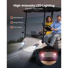 Golf Cart Light Kit, 12 Volt, Street Legal LED Headlight And Taillight Kit With Wiring Harness, Turn Signals, Hazard Light, Switch Horn, Brake Pad, Zip Ties, ABS Housing, For Yam Aha G29 2007-Up - For  G29 2007-up - View 4
