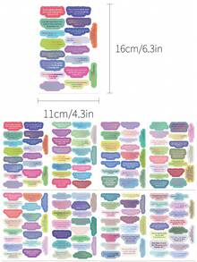 8pcs Colorful Bible Verse Stickers, Inspirational Quote Stickers For Scrapbooking, Diary, Notebook, Water Bottle, Storage Box, Book DIY Decoration - Multicolor - View 2