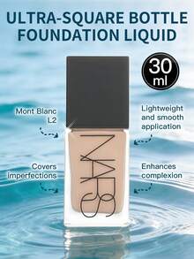 1 Bottle 30ml Nars Sheer Glow Foundation, L2, Fine Texture, Natural Finish, Long-Lasting, Suitable For Oily Skin, Daily Wear