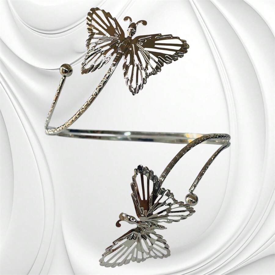 Gold Plated Forearm Bracelet - 銀 01 - 查看 1