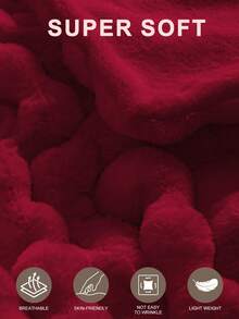 1pc Solid Colour Plush Blanket Plush Blanket, Multi-Color Options, Soft Warm Faux Fur Luxury Style Throw For Multi-Purpose Use In Living Room, Bedroom And Sofa, Fluffy Long Plush Blanket, Soft And Comfortable Couches Blankets, Autumn Decor, Room Decor, Back To School, School Supplies - Multicolor - View 4