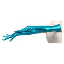Women's Shiny Metallic Spandex Gloves - 多色347 - 查看 1