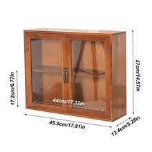 Gabinete de encimera, Ideal para organizar tazas, cosméticos, figuras de acción, perfumes, especias - Marrón - Ver 3