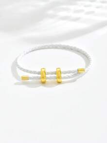 1pc Women's Fashion Simple PU Bracelet, Adjustable Wristband Suitable For Daily Wear