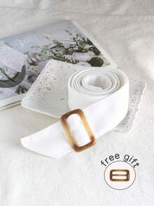 1pc Women's Elegant Wool Tie Belt, Soft Bow Decor, Classic Coat Belt - Overcoat Ribbons - View 16