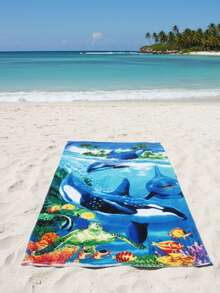Set Of 5 Giant Beach Towels For Swimming Pool, Summer, 70cm X 1.40m, Premium - 各種各樣的 - 查看 6